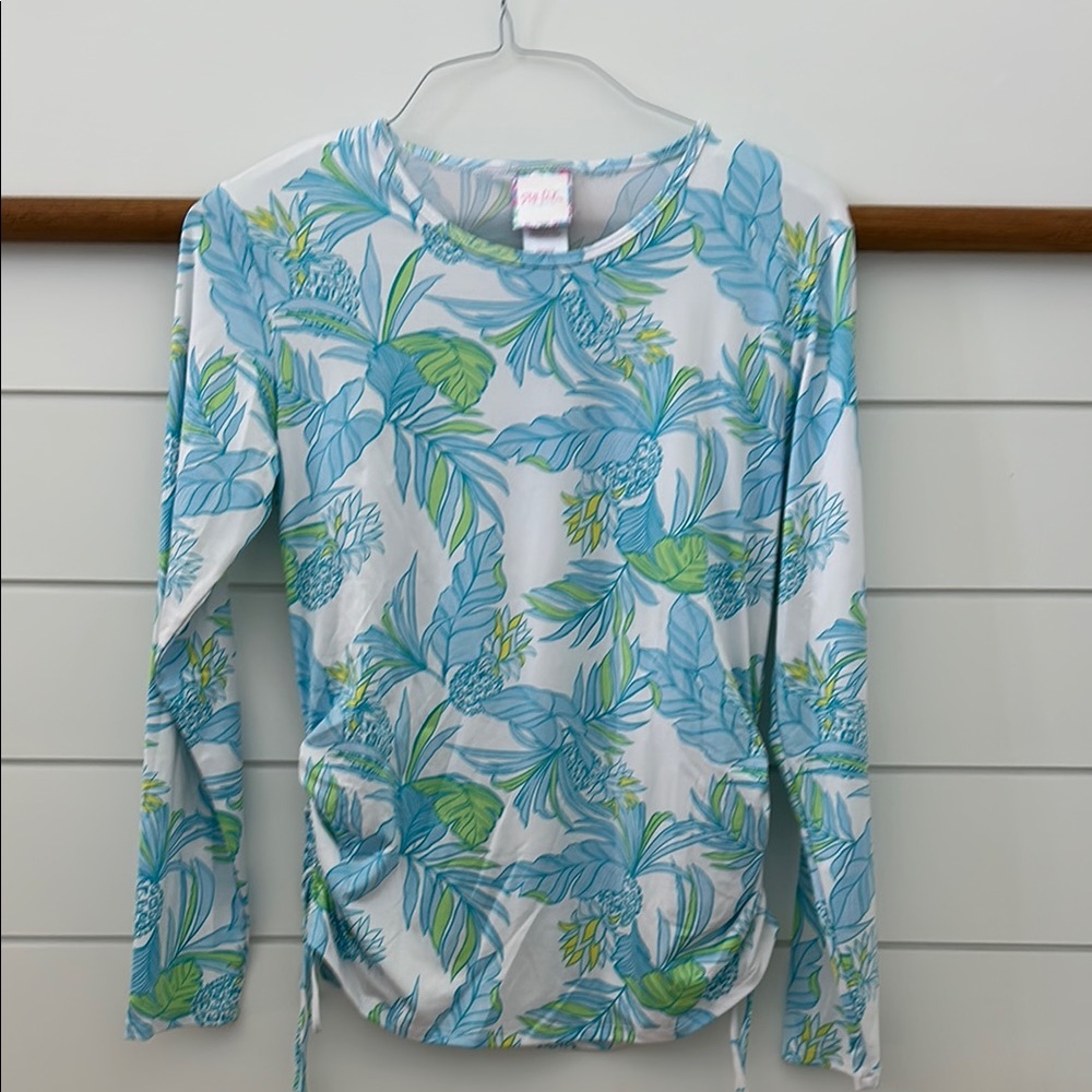 Tropical Print Long Sleeve Top